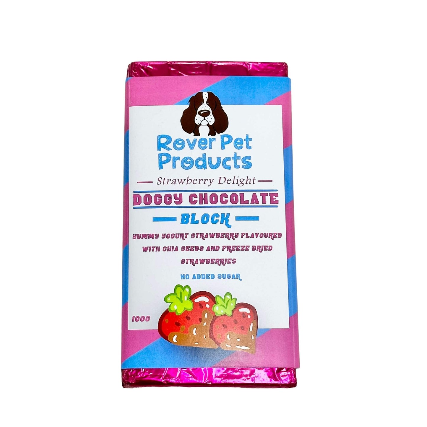 Doggy Chocolate Blocks Strawberry Delight 100g