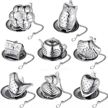 Flower Tea Strainer Silver