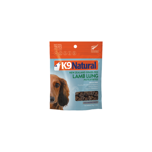 K9 Lamb Lung Protein Bites Dog Treats 50g