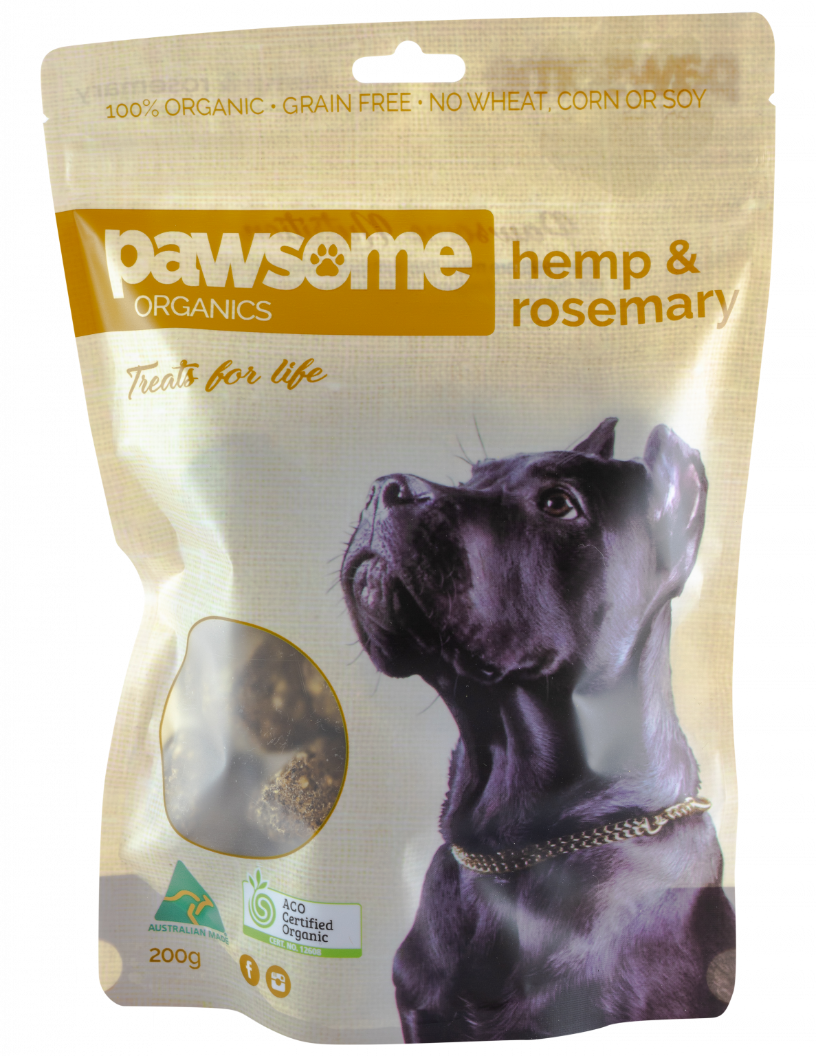 Organic Hemp And Rosemary Dog Treats (Grain Free) 200g