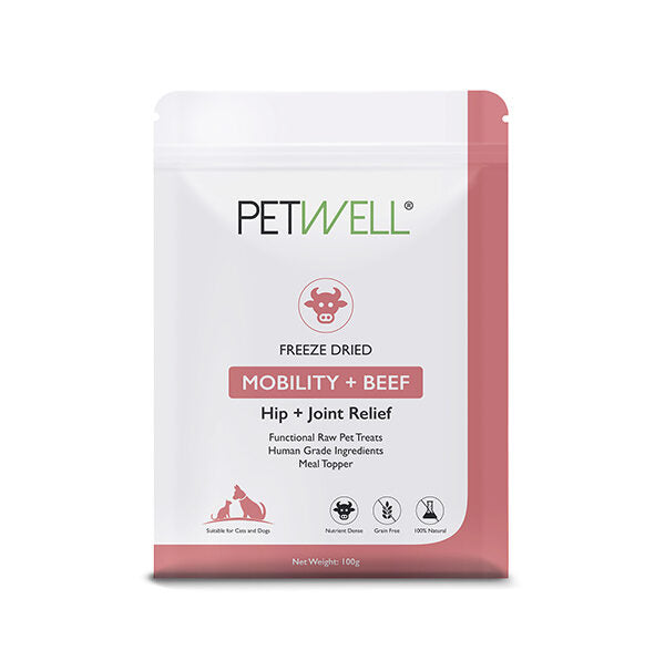 PetWell Freeze Dried Mobility & Beed - Hip & Joint Relief