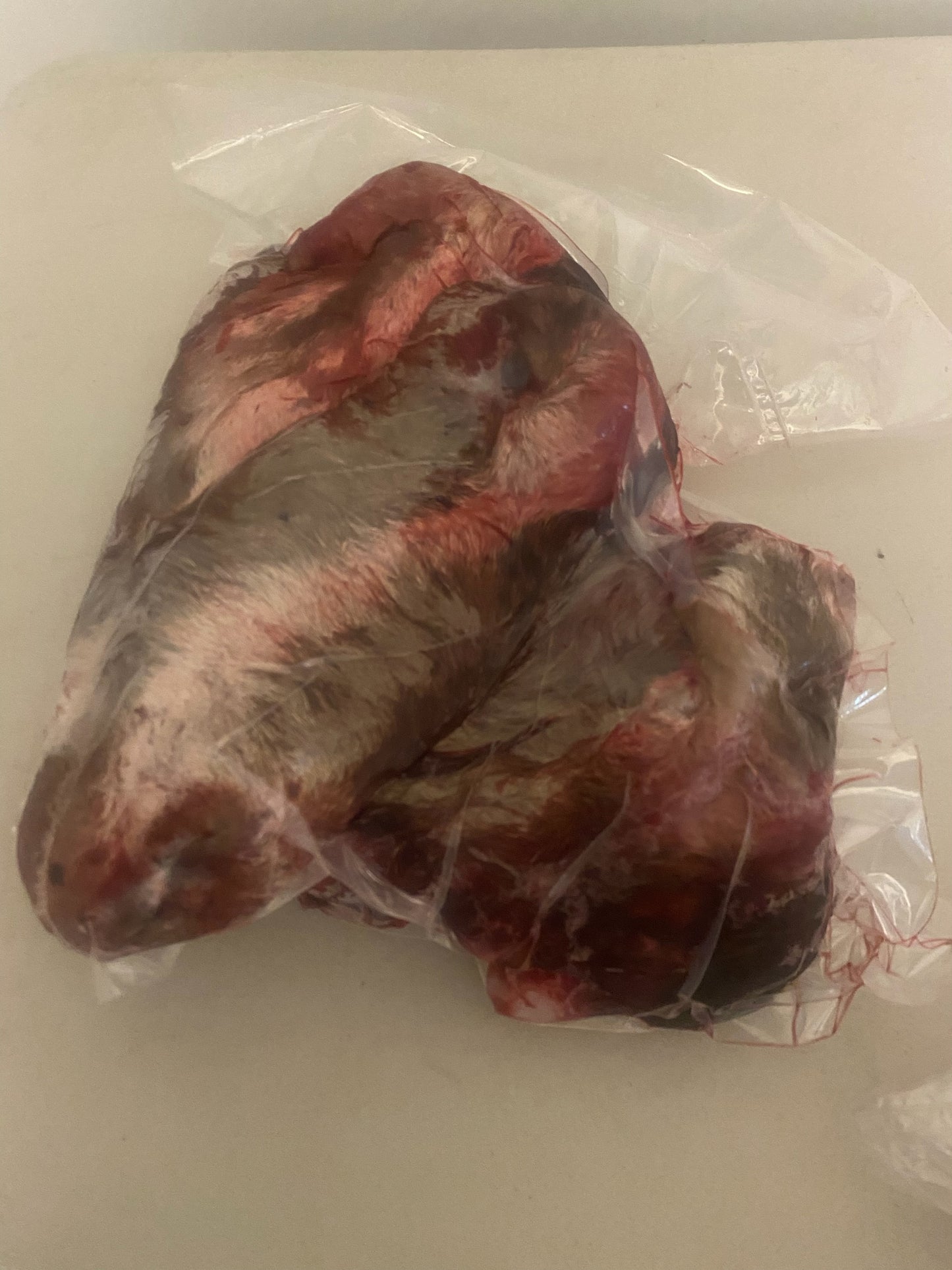 Goat Head Fur On Each Cut In Half